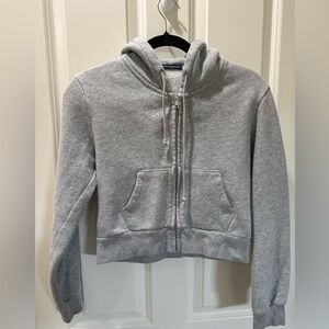 Brandy Melville full zip crop Hoodie